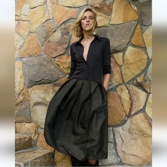 Zara Voluminous Balloon midi skirt size XS and S - Picture 11 of 13